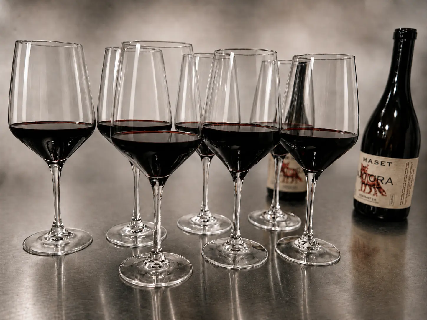 Copas de vino para la experiencia Oro de Olivo, Alma de Vid